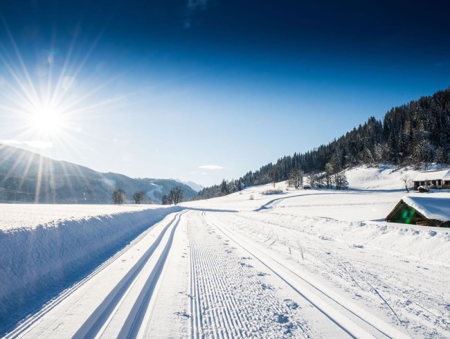 Frisch gespurte Langlaufloipen in der Salzburger Sportwelt © Flachau Tourismus_Verena Buchsteiner